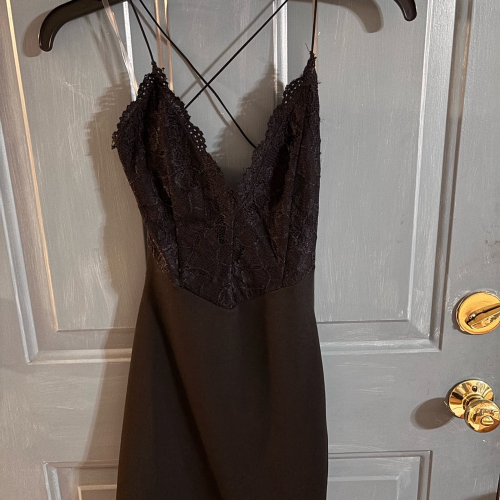 Windsor Midnight Lace Mini Dress